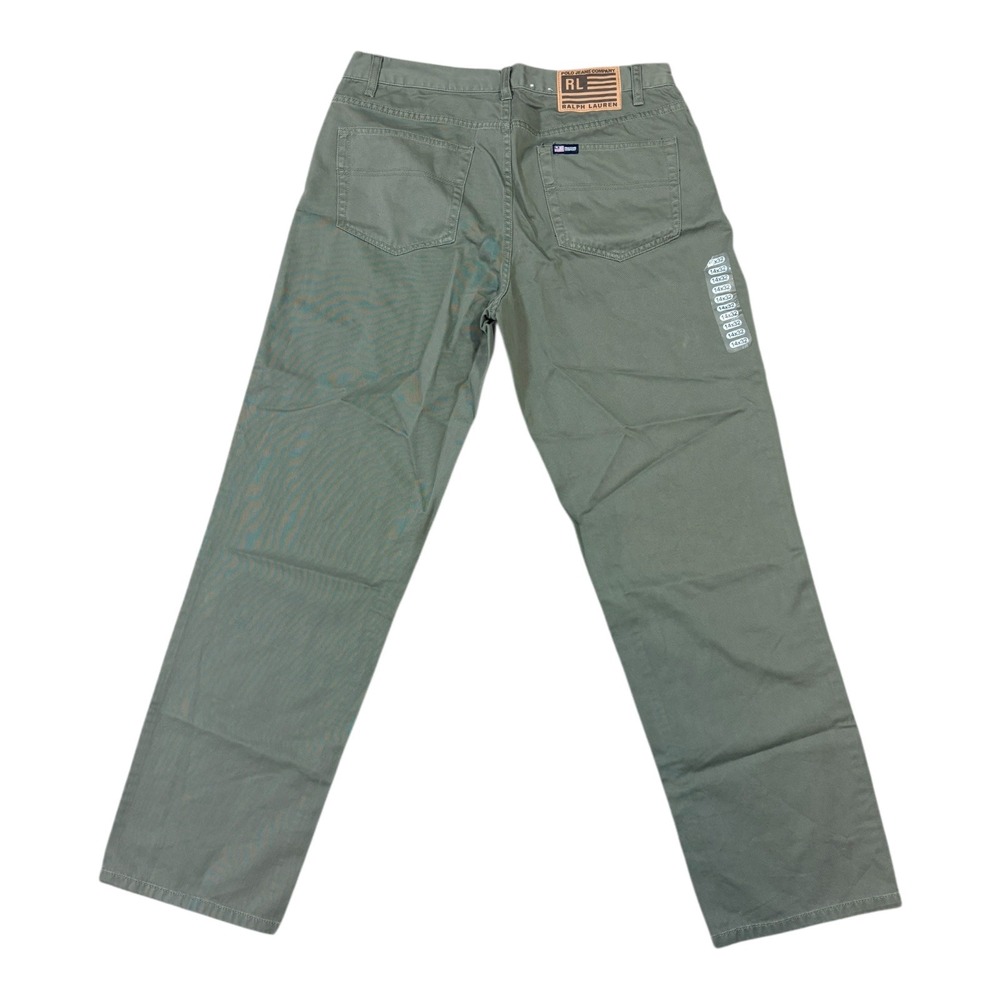 Polo Jeans Co Ralph Lauren Men's Olive Green Cotton Casual Straight Pants Sz 34‎